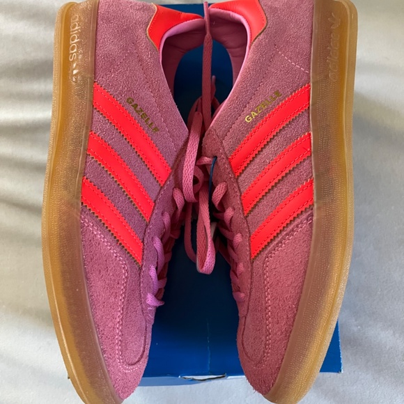 Adidas Gazelle Indoor Beam Pink Solar Red Women's 7 - Picture 2 of 6